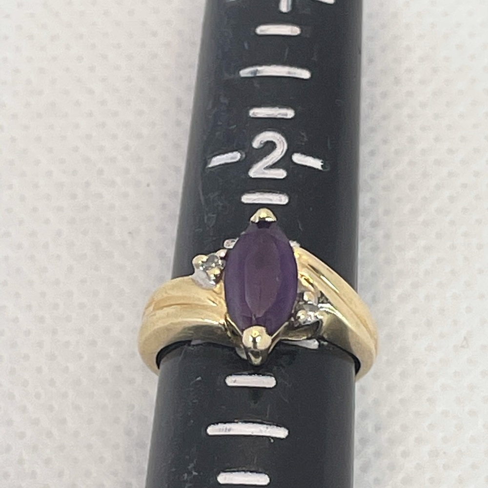 Amethyst and diamond ring - Picture 5 of 5